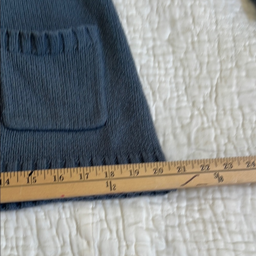Caslon Gray and Blue Cardigan Sweater military style - Picture 7 of 8
